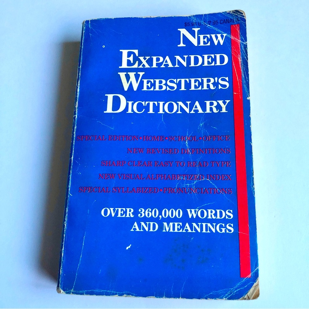 3/$15 Vintage NEW EXPANDED WEBSTER'S DICTIONARY SPECIAL EDITION 1989